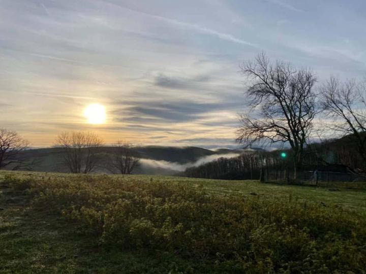 Vue paysage ferme à Orègue